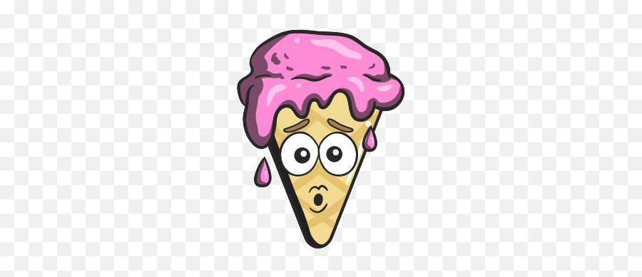 Emoji Cone Cartoon Cream Ice Icon - Clip Art,Ice Emoji