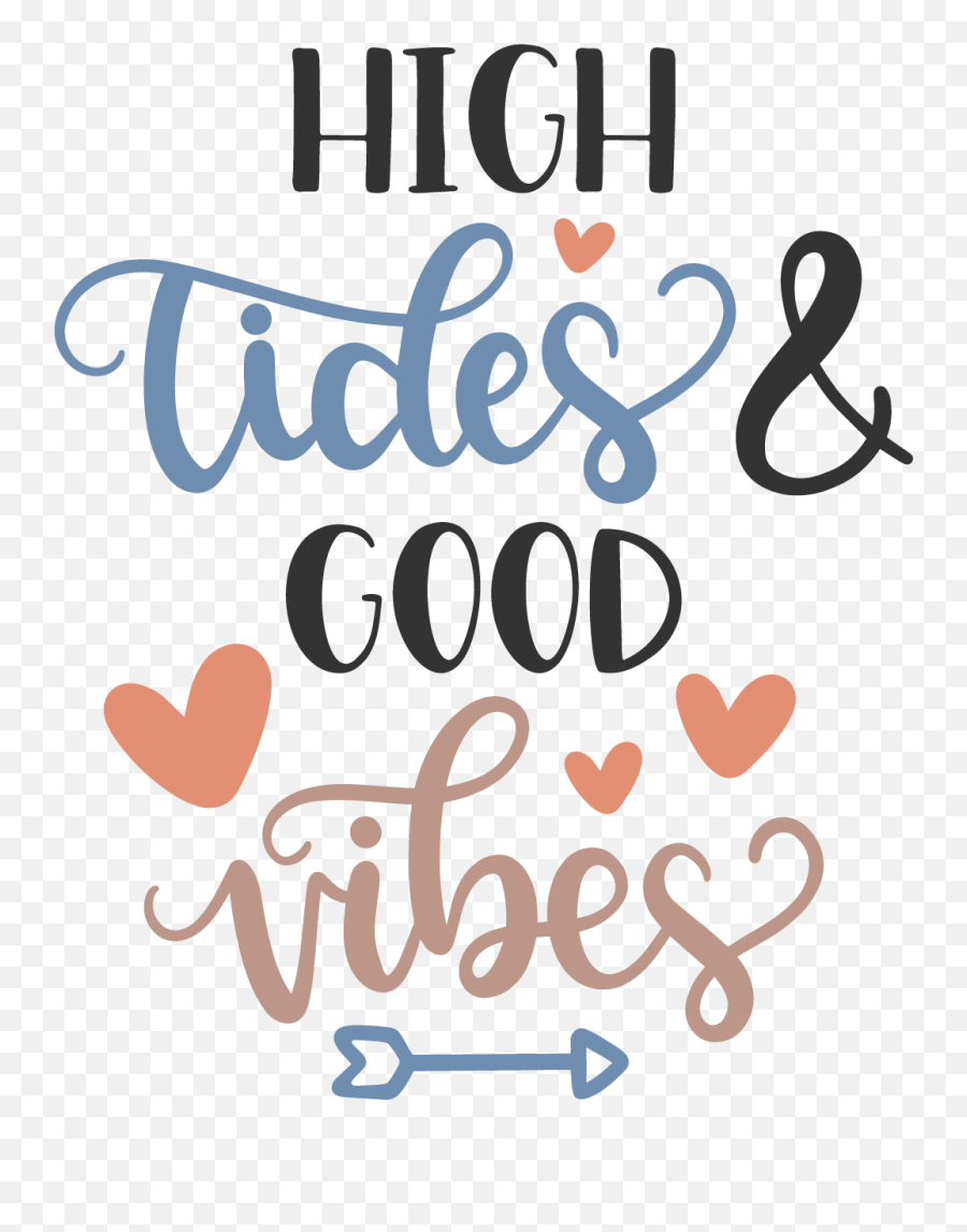 High Tides Good Vibes Clipart - Girly Emoji,Good Vibes Emoji