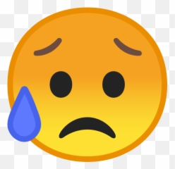 Sad But Relieved Face Emoji - Cara Triste
