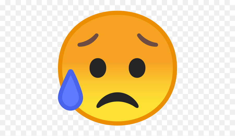 Sad But Relieved Face Emoji - Cara Triste Emoji,Relieved Emoji