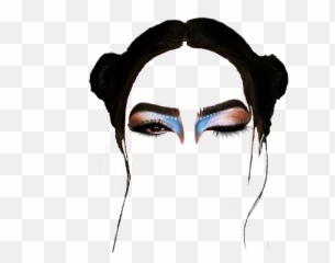 Ftestickers Wig Eyes Makeup Spacebuns Render Freetoedit - Illustration Emoji