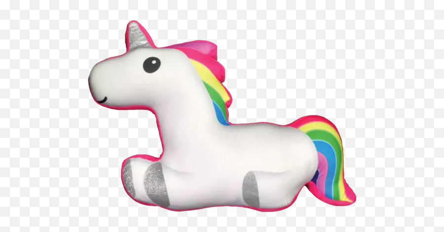 Rainbow Unicorn Glitter Microbead Pillow - Iscream Unicorn Pillow Emoji,Unicorn Emoji