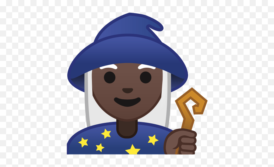 Mage Emoji With Dark Skin Tone Meaning - Mago Mujer Png,Wizard Hat Emoji