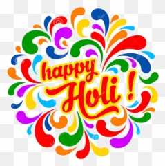 Happy Holi Colorful Festive Splash Indian - Transparent Happy Holi Png Emoji,Splash Emoji Png