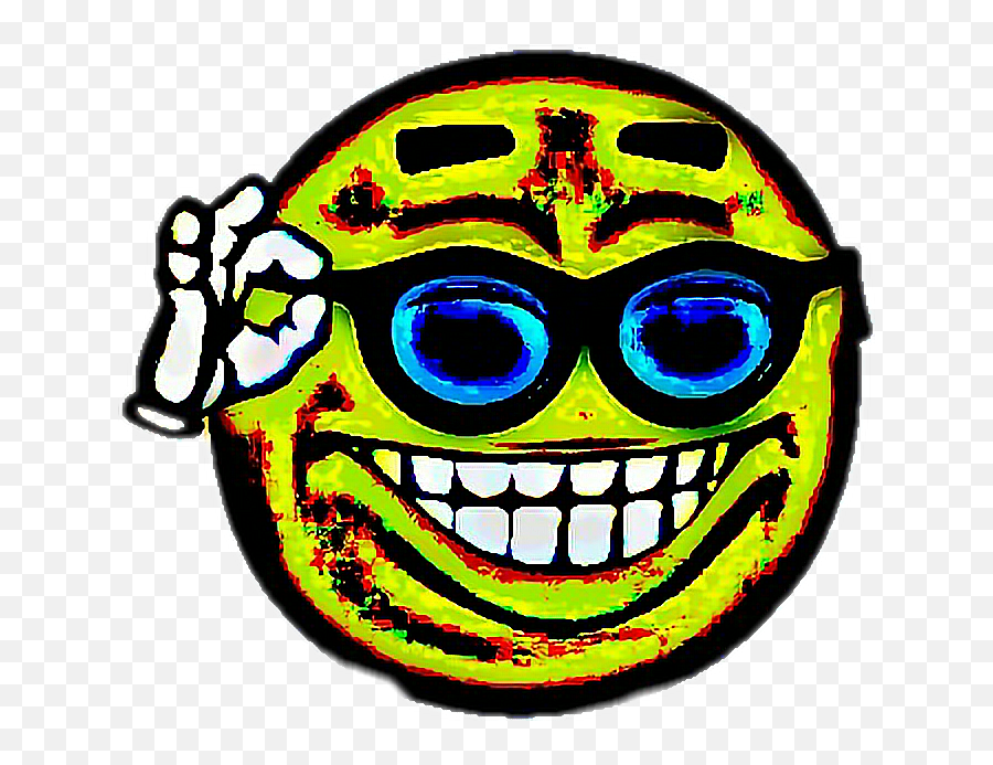 Meme Sticker Deepfried Emoji - Deep Fried Emoji Memes,Deep Fried Emoji