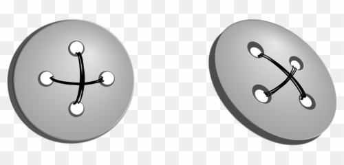 Free Sewing Needle Vectors - Black Clothes Button Png Emoji