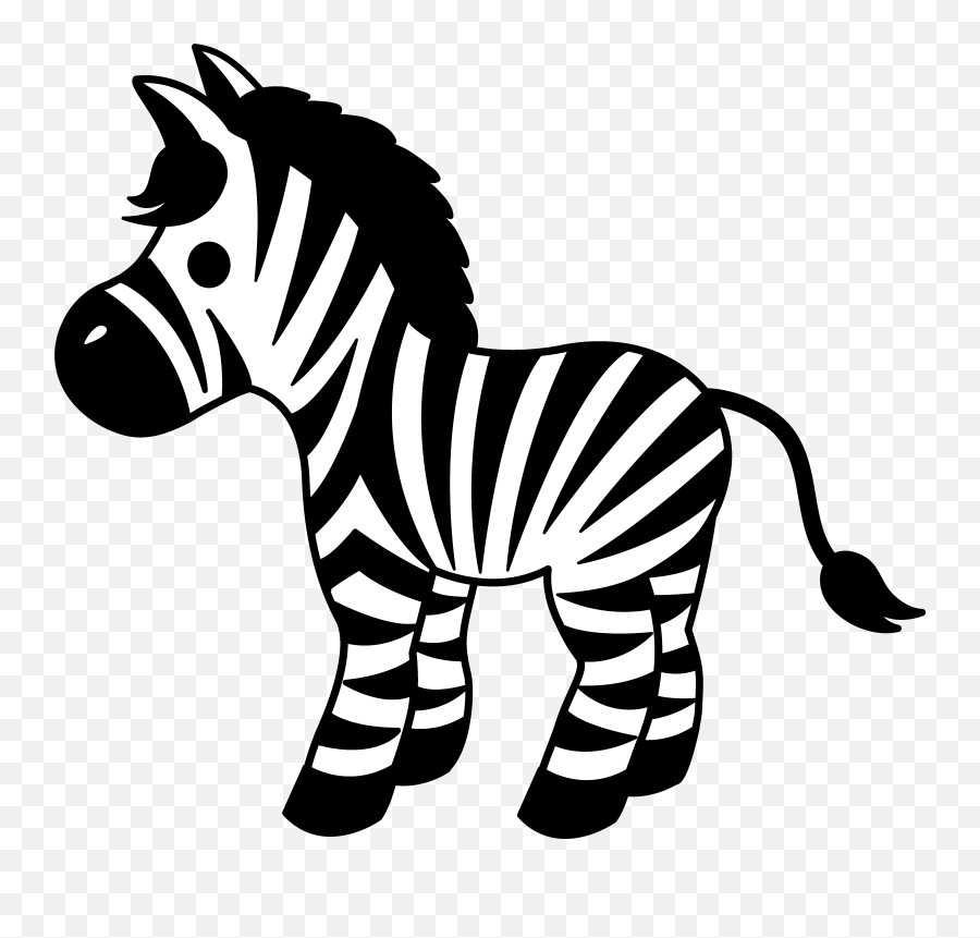 4095 Zebra Free Clipart - Zebra Clipart Black And White Emoji,Zebra Emoji