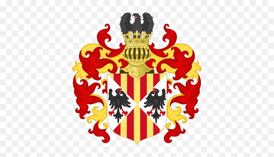Aragonese Kings Of Sicily With Crest - Medieval Coat Of Arms Crow Emoji,Sicily Flag Emoji