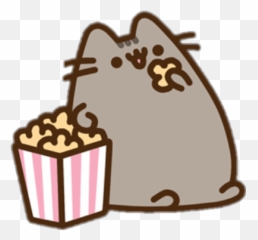 Largest Collection Of Free - Pusheen Eating Popcorn Png Emoji