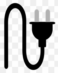 White Plug Clipart Png - Wire Art Emoji
