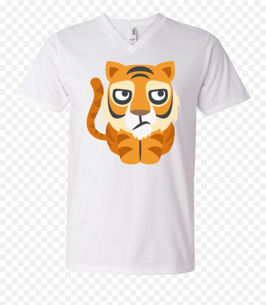 Bored Tiger Emoji Mens V - Disney Stitch V Neck Shirts,Bored Emoji
