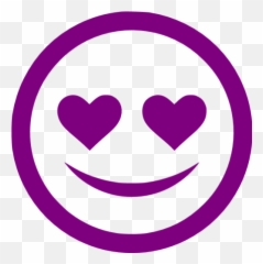 Purple in love icon - Free purple emoticon icons Love Emoticons Black And White Emoji