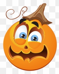 Pumpkin Emoji Decal - Halloween Emoticon,Emoji Pumpkin