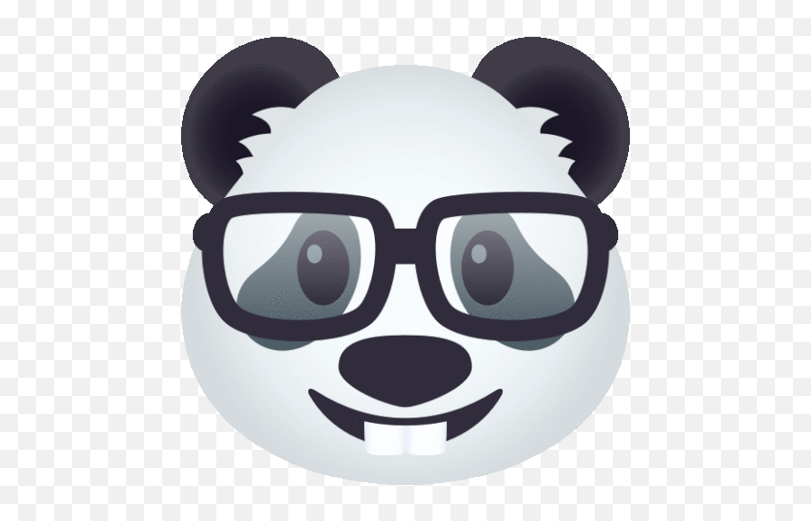 Nerdy Panda Gif - Panda Sticker Emoji,Nerdy Emoji