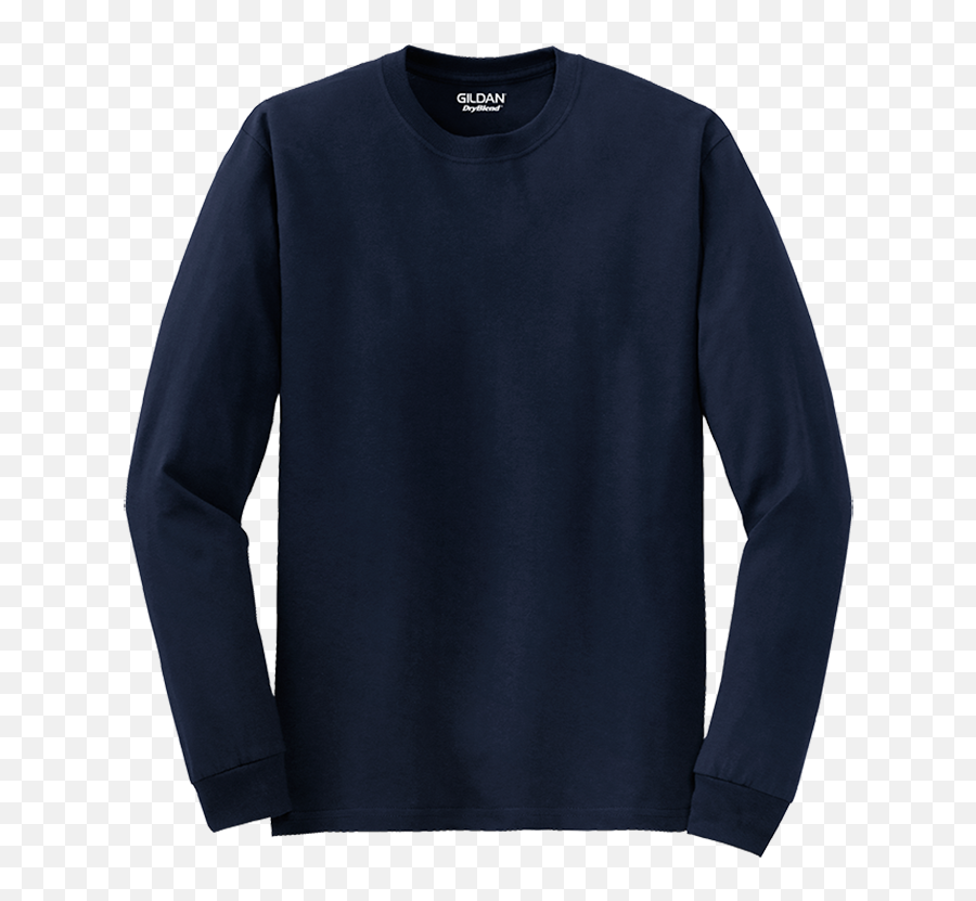 Sweatshirt Clipart Long Sleeve - Gildan Long Sleeve Navy Blue Emoji,Emoji Long Sleeve Shirt
