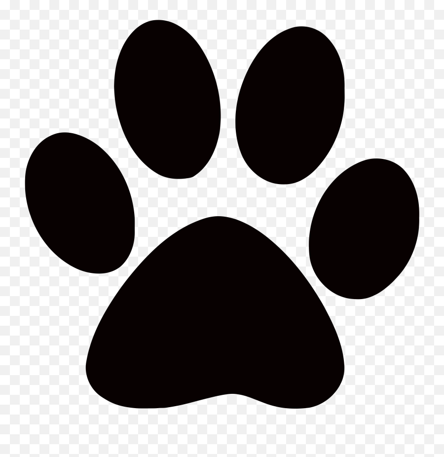 Panther Paw Print Clip Art - Clip Art Cougar Paw Emoji,Paw Print Emoji
