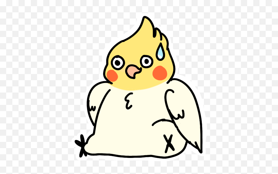 Cockatiel Bird Birb Sticker - Dot Emoji,Birb Emoji