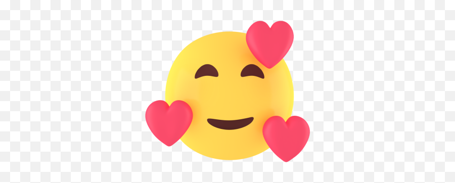 Smiling Face With Hearts - Gif Heart Emoji,Red Hearts Emoji