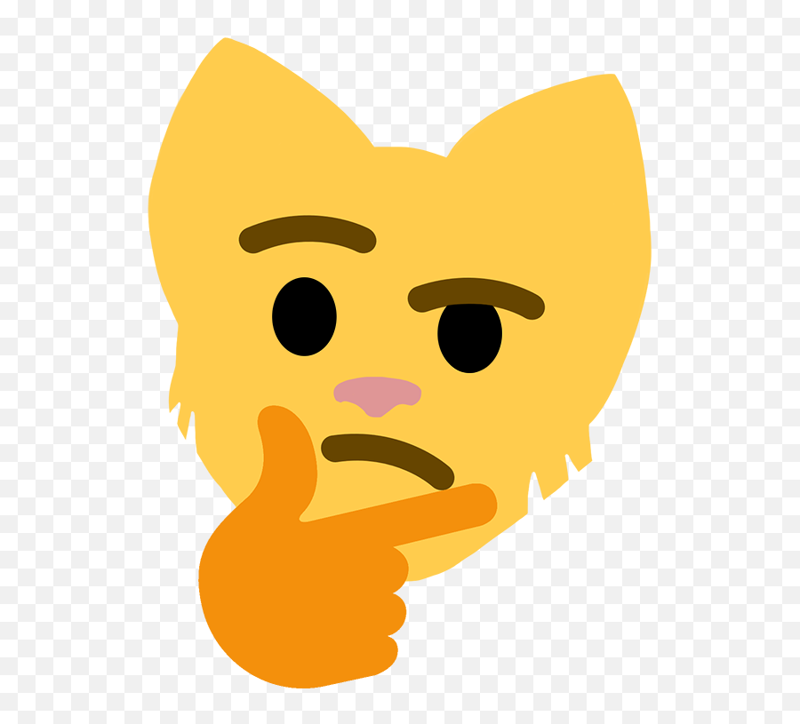 Katia Thinking Face - Discord Thinking Cat Emoji,Nose Emoji