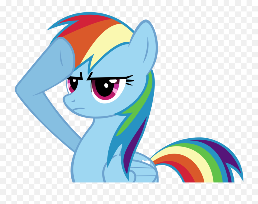 Rainbow Dash Fan Club - Rainbow Dash Salute Emoji,Military Salute Emoji