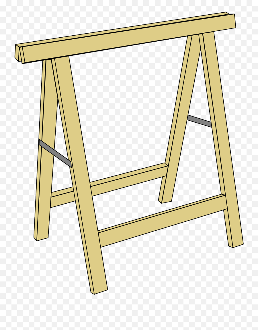 Trestles Sawhorse Carpentry Wood Tools - Sawhorse Png Emoji,Flip Desk Emoji