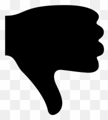 Thumbs Down Icon Black Png Image - Transparent Emoji