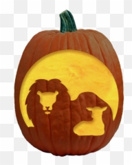 Download Lion And Lamb Pumpkin Carving - Christian Pumpkin Carving Emoji,Emoji Carved Pumpkin