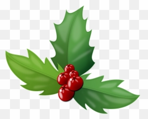 Holly Berries Leaves - Holly Berries Transparent Emoji,Four Leaf Clover Emoji