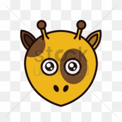 Giraffe Vector Image - Cartoon Emoji,Giraffe Emoticon