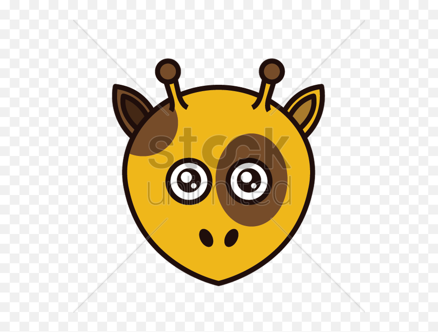 Giraffe Vector Image - Cartoon Emoji,Giraffe Emoticon