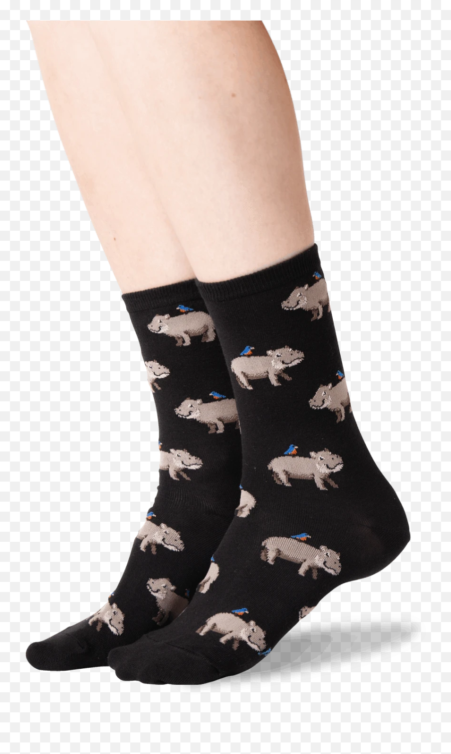 Womens Hippo Crew Socks - Sock Emoji,Hippo Emoji