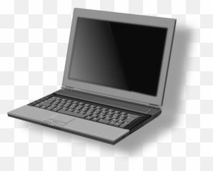 Laptop Black Computer Screen Monitor - Transparent Background Cartoon Emoji