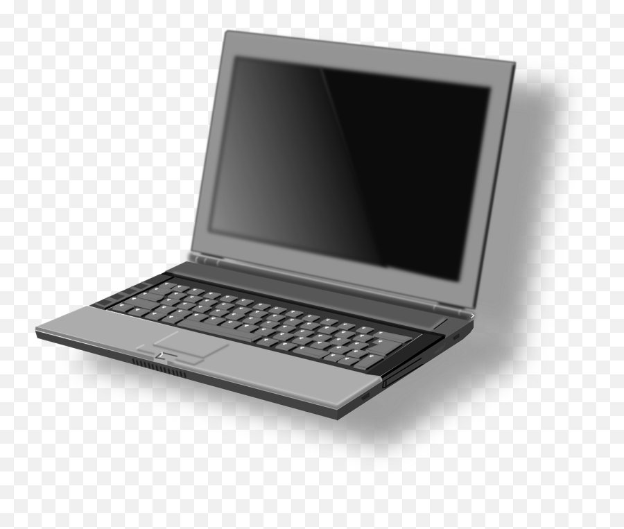 Laptop Black Computer Screen Monitor - Transparent Background Computer Cartoon Transparent Emoji,Emojis On Computer Keyboard
