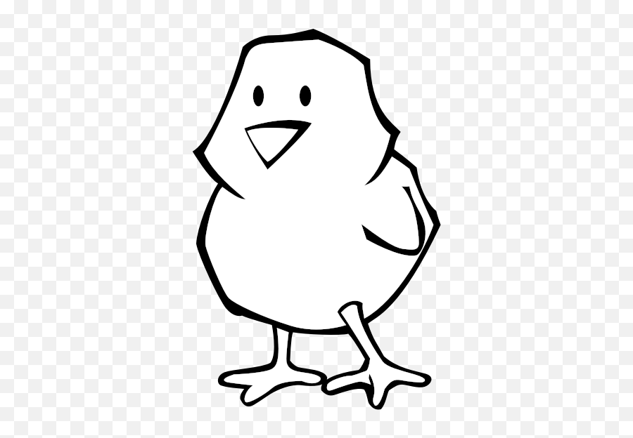 Black And White Chicken - Black And White Clipart Chick Emoji,Emoji Hand And Chicken