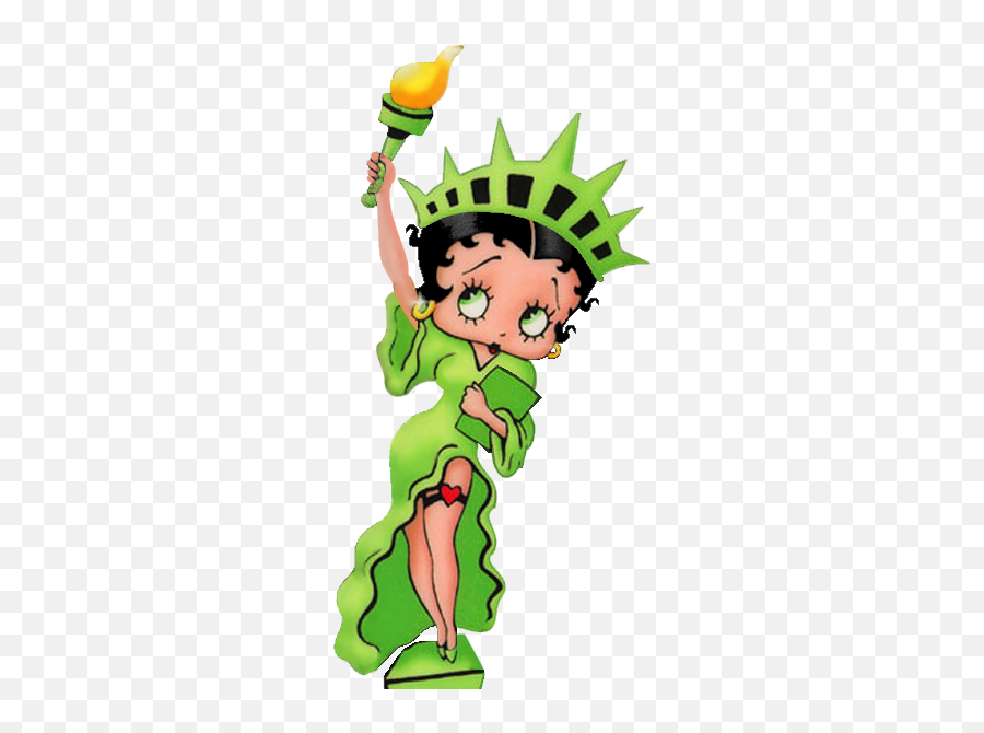 Betty Boop As Lady Liberty - Lady Liberty Betty Boop Emoji,Emoji Statue Of Liberty