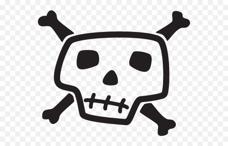 286ca - Skull And Crossbones Clip Art Emoji,Cross Bones Emoji