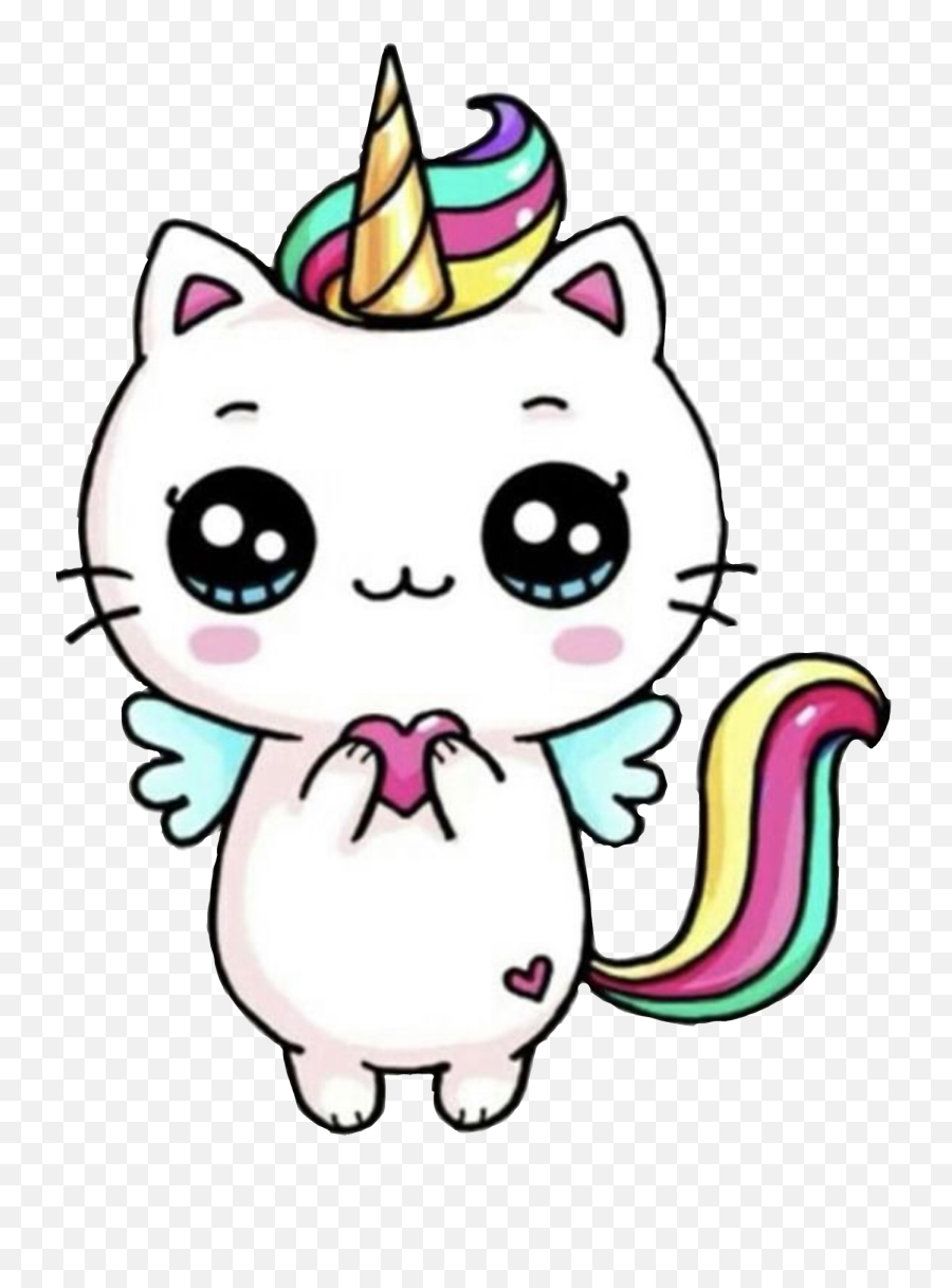 Kitty Cat Kittycat Unicat Unicorn Meow - Kawaii Unicorn Çizimleri Emoji,Unicorn Cat Emoji