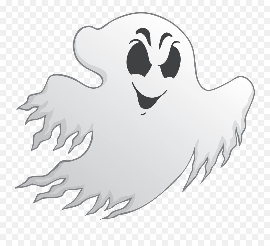Download Cartoon Ghost Black Background - Spooky Ghost Clipart Emoji,Spooky Ghost Emoji