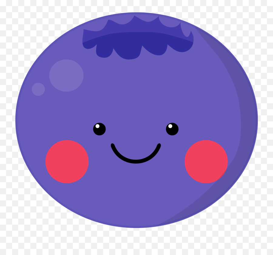 Cute Blueberry - Smiley Emoji,Blueberry Emoji