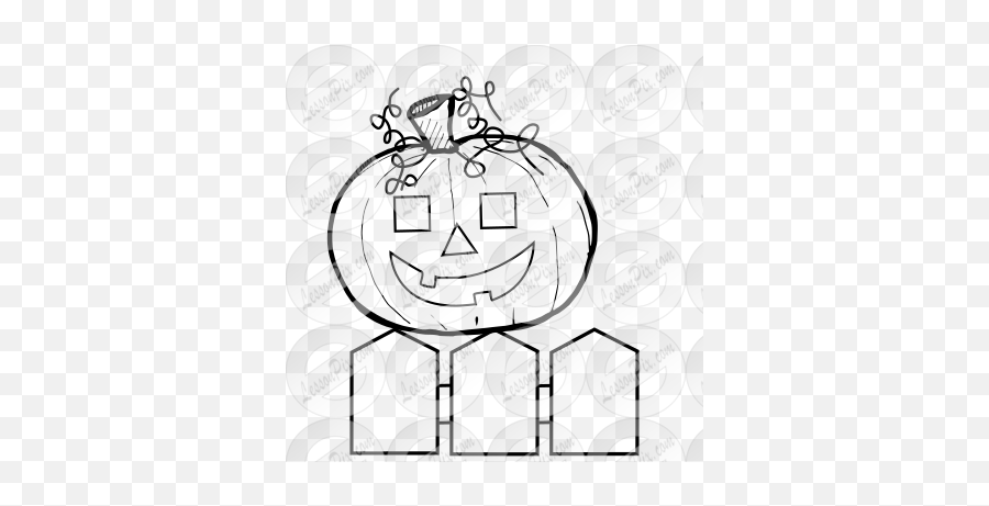 Fifth Pumpkin Outline For Classroom Therapy Use - Great Cartoon Emoji,Pumpkin Emoticon
