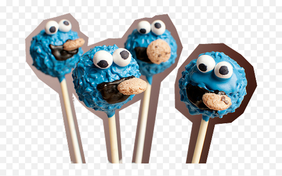 Cookie Monster Lollipops Psd Official Psds - Cookie Monster Cake Pop Emoji,Emoji Lollipops