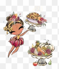 Watercolor Thanksgiving Pie Feast Cornucopia Png - Cartoon Emoji,Cornucopia Emoji