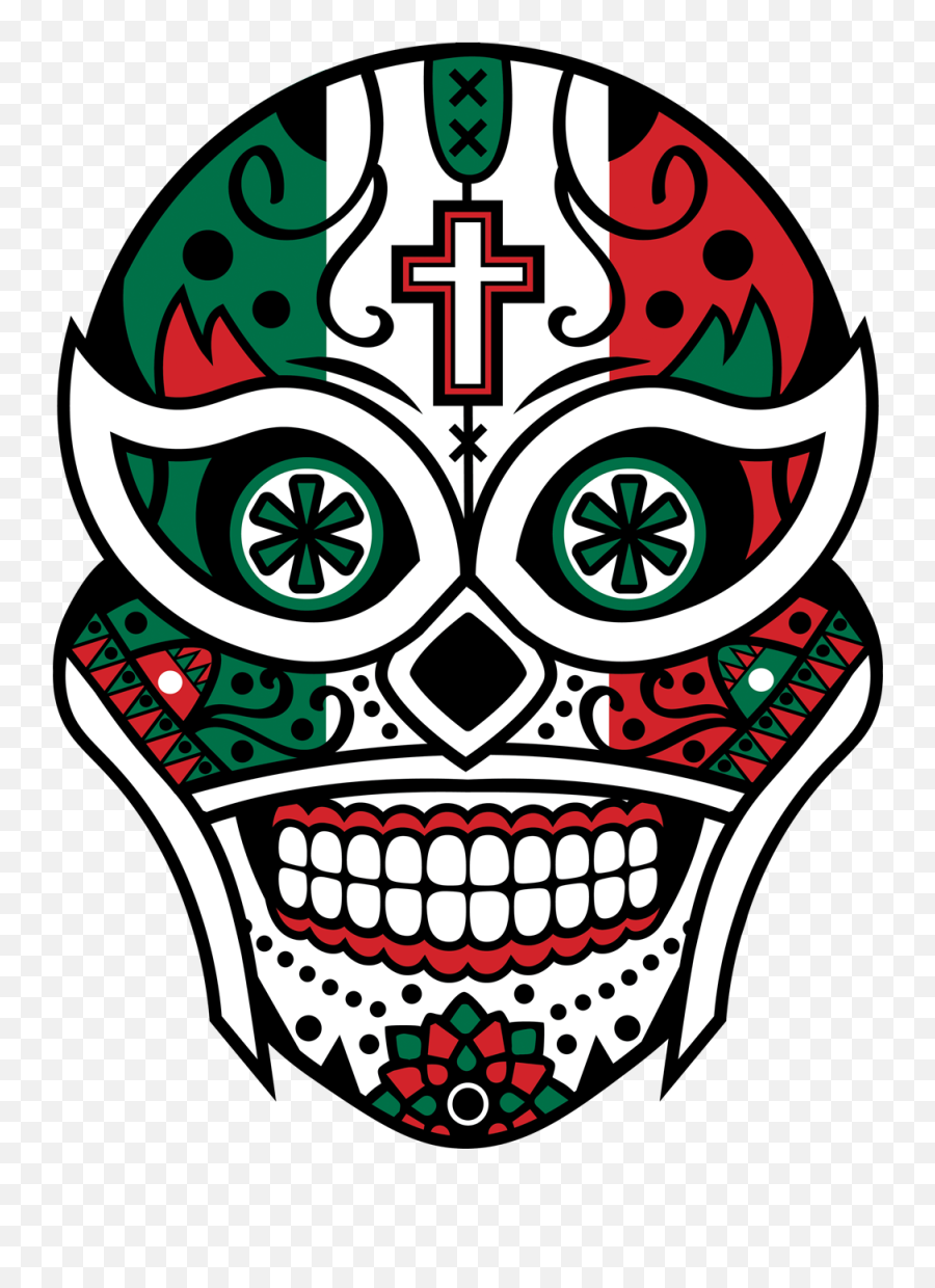 Download Hd Combining Our Love Of Sugar Skulls And Luche - Portable Network Graphics Emoji,Emoji Mexican Flag