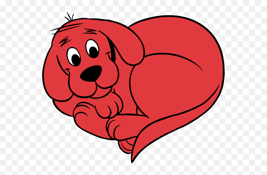Clifford The Big Red Dog Png - Clifford Stickers Messages Clifford Valentines Day Coloring Pages Emoji,Pitbull Emoji