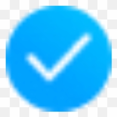 Verify Verifyme Check Blue Circle - Emoji