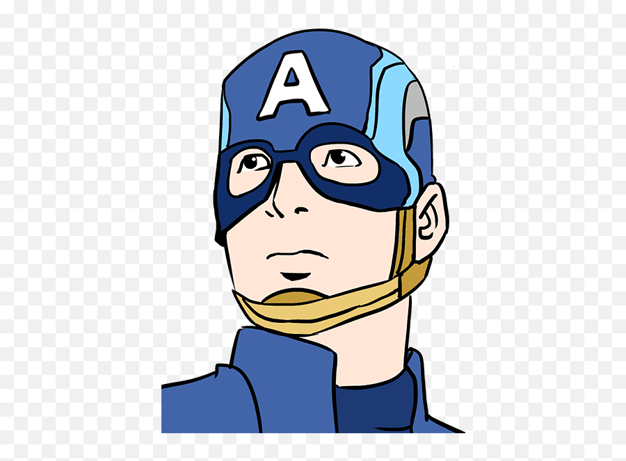 How To Draw Captain America In A Few Easy Steps - Drawing Captain America Cartoons Emoji,Captain America Emoji
