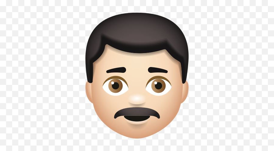 Man With Mustache Light Skin Tone Icon - Boys Emoji,Emoji Laptop Skin