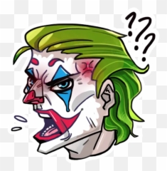 Joker In The Society Sticker - Supervillain Emoji