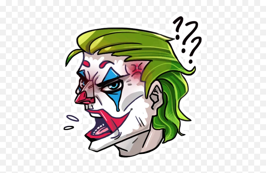 Joker In The Society Sticker - Supervillain Emoji,Emojios