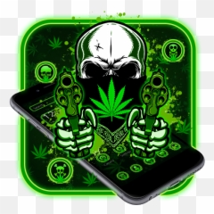 2020 Gun Weed Ghost Theme android iphone app not - Language Emoji